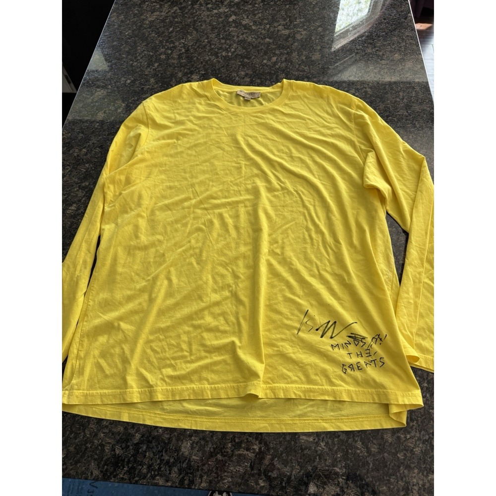 Vintage Burberry Minds Of The Great Signed Long Sleeve Tee Shirt. Size Large